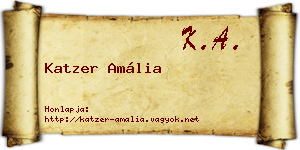 Katzer Amália névjegykártya